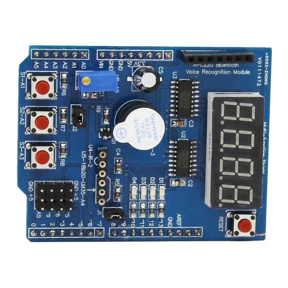 APC220 Bluetooth Voice Recognition Multifunction Expansion Shield with LED Display (UART Wireless Communication Board) image 3