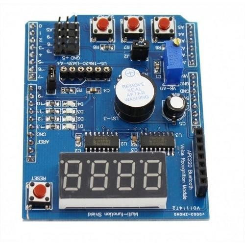 APC220 Bluetooth Voice Recognition Module Multifunctional Expansion Board Shield LED Display image 1