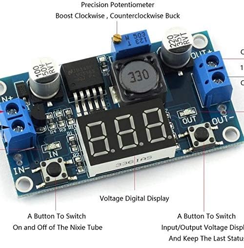 LM2596 2A Buck Step-Down Power Converter Module with LED Voltmeter DC 4V-40V to 1.3V-37V image 4
