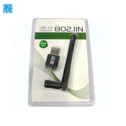 USB 802.11N Wi-Fi Wireless Lan Network Card Adapter With Antenna 150Mbps image 1