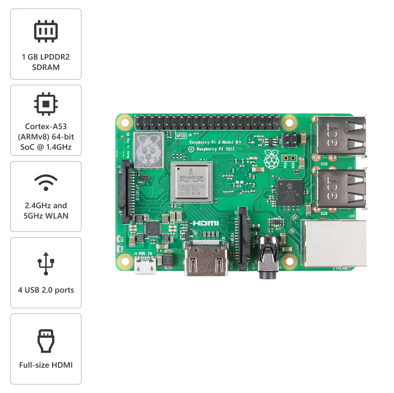 Raspberry Pi 3 Model B+ Single Board Computer (1.4GHz Quad-Core WiFi Bluetooth SBC) image 6