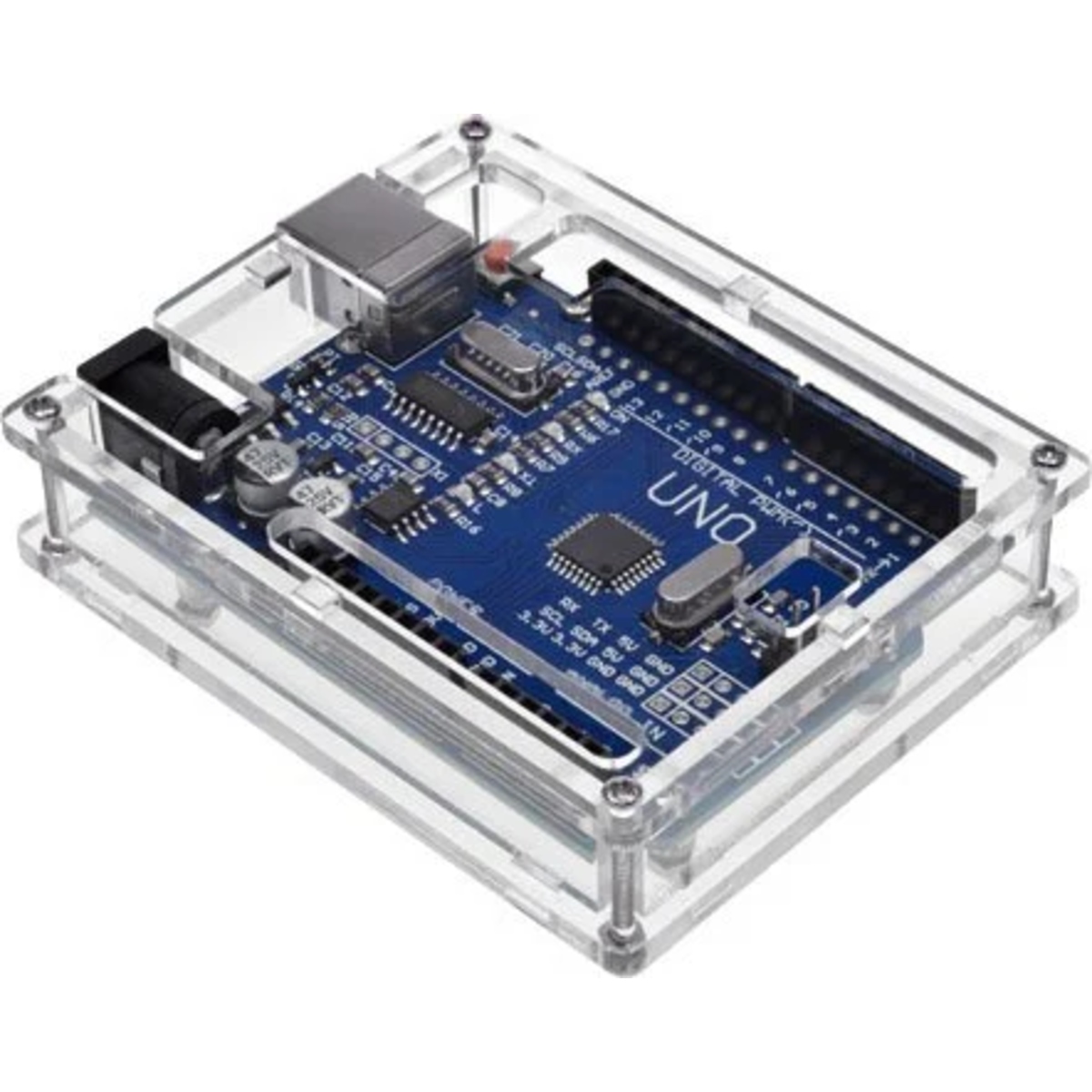 UNO R3 Acrylic Case Protective Enclosure for Arduino UNO R3 (Transparent Acrylic Housing) image 2