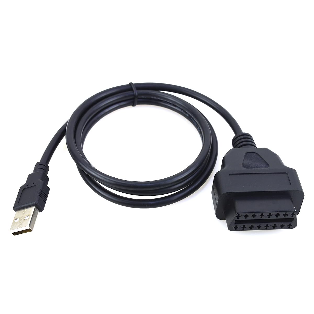 16 Pin OBD Female to USB Male Charger Adapter Cable 1 Meter (OBD to USB Power Cable) image 1
