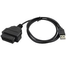 16Pin OBD Female To USB Male Charger Adapter Cable - 1Mtr image 1