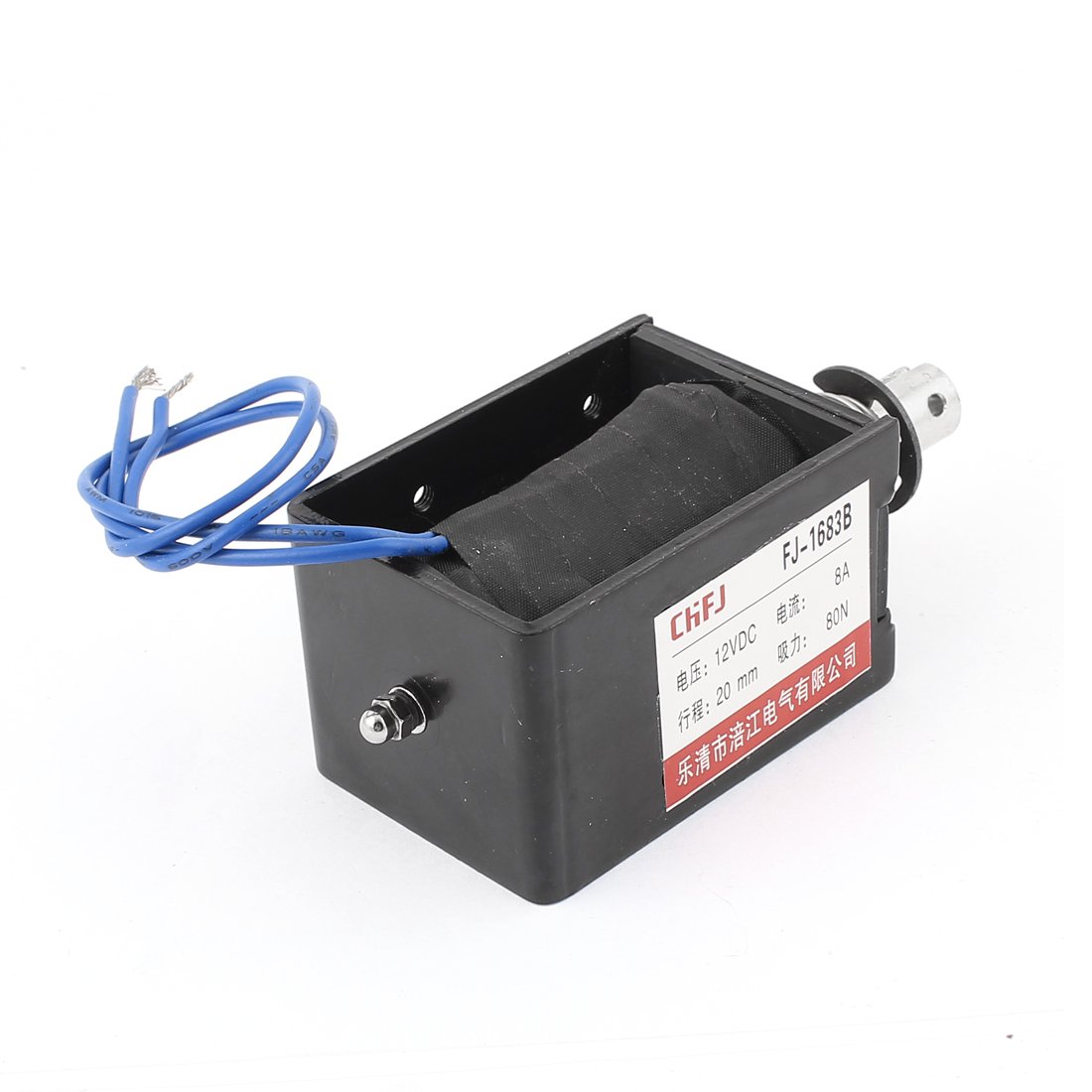 RM-1683 DC 12V Solenoid 80N 20mm Stroke 8A (High Force Linear Push Pull Solenoid) image 3