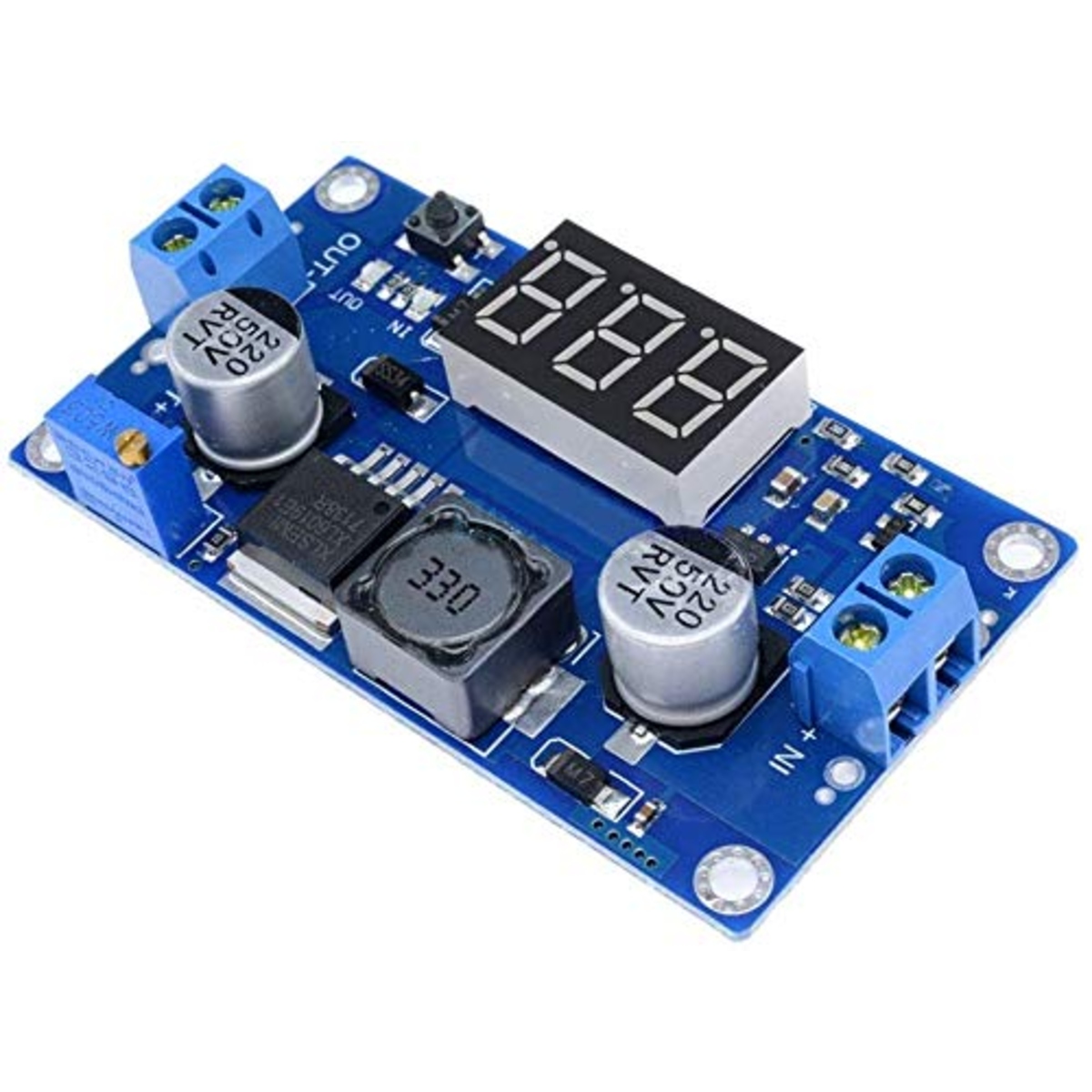 XL6009 DC-DC Digital Boost Converter Module with Voltmeter (Adjustable Step-Up Power Supply) image 1