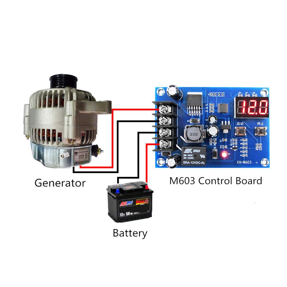 XH-M603 HW-632 Battery Charging Control Module with LED Display (12V/24V Voltage Controller) image 2