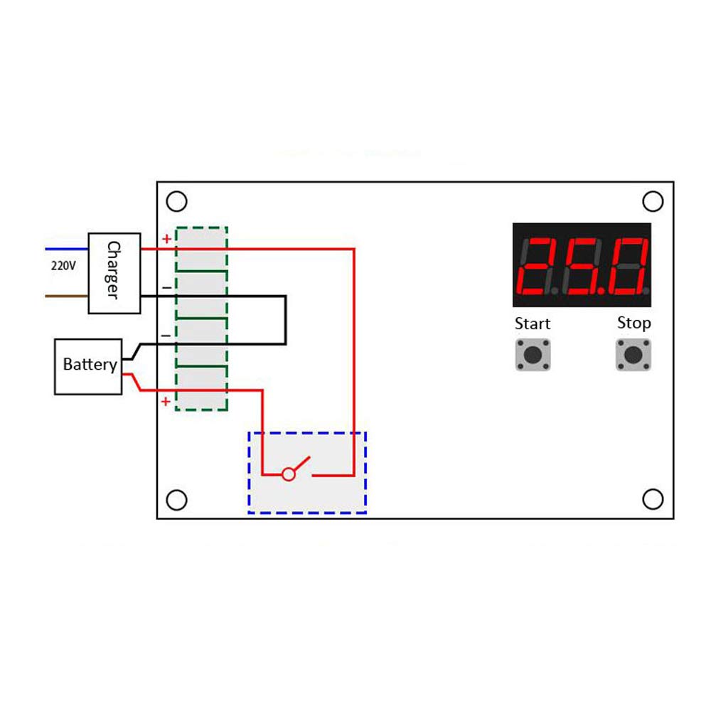 XH-M603 HW-632 Battery Charging Control Module with LED Display (12V/24V Voltage Controller) image 4
