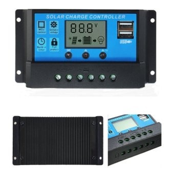 10A Intelligent LCD Solar Controller With USB Output Port image 1