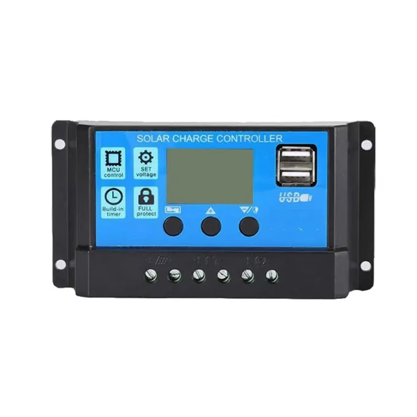 30A Intelligent LCD Solar Charge Controller with USB Output (12V/24V PWM Solar Regulator) image 1
