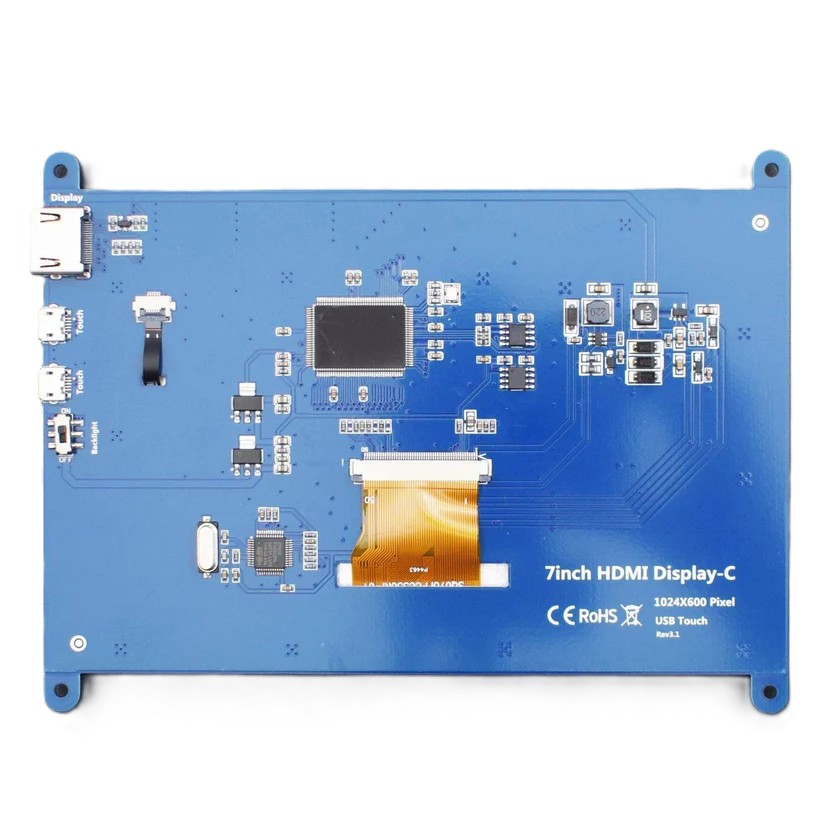 7 Inch TFT LCD Touch Display 1024×600 MPI7002 (HMI Embedded Display Module) image 1
