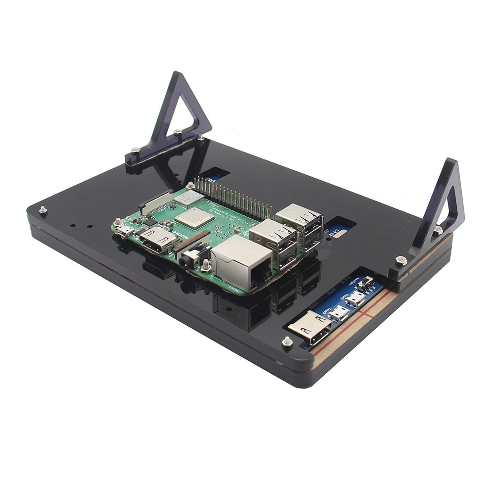 Geekworm Acrylic Case for Raspberry Pi 3 Model B with 7 Inch Touchscreen Display (Clear Protective Enclosure) image 2