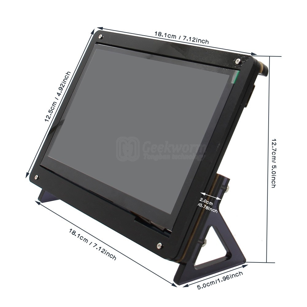 Geekworm Acrylic Case for Raspberry Pi 3 Model B with 7 Inch Touchscreen Display (Clear Protective Enclosure) image 3