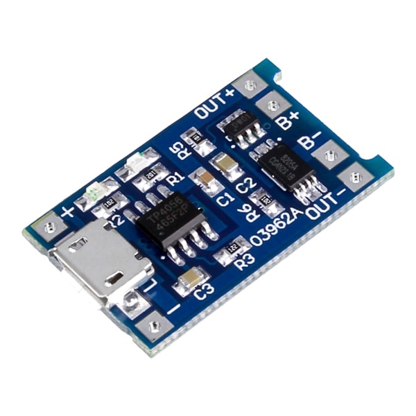 TP4056 1.2A Li-Ion Battery Charging Module with Micro USB (Current Protection) image 1