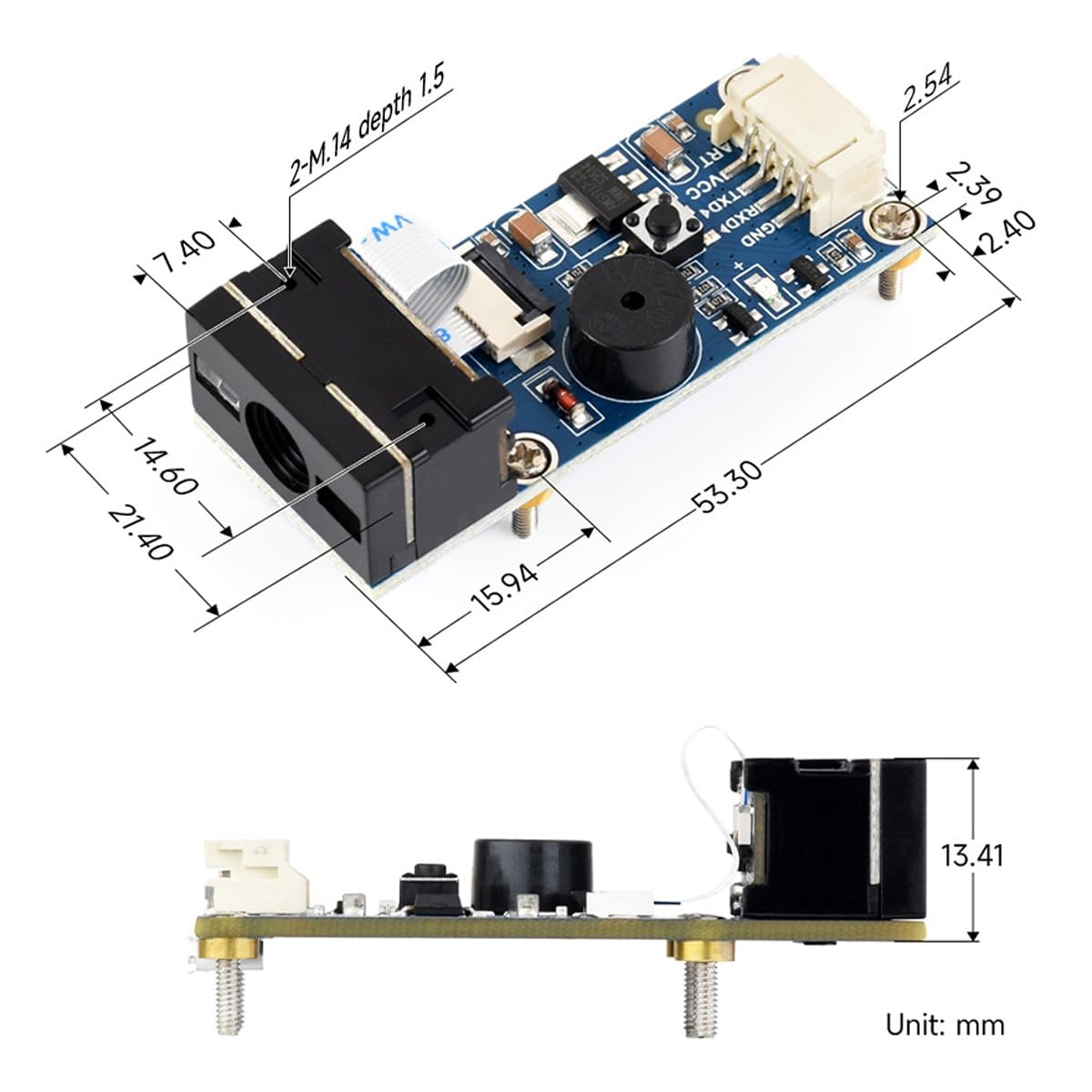 Barcode Scanner Module 1D/2D Code Reader (QR and Barcode Scan Engine) image 4