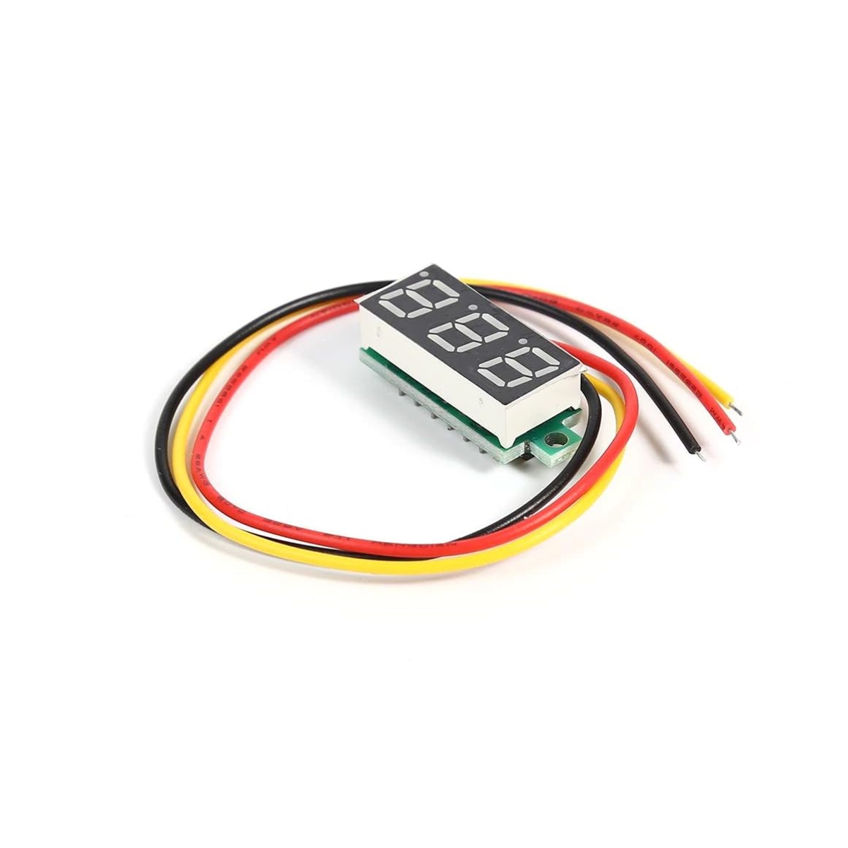 0.28 Inch Yellow Display Three Wire Mini DC Voltmeter 0-100V DC (Digital Voltage Meter Module) image 4