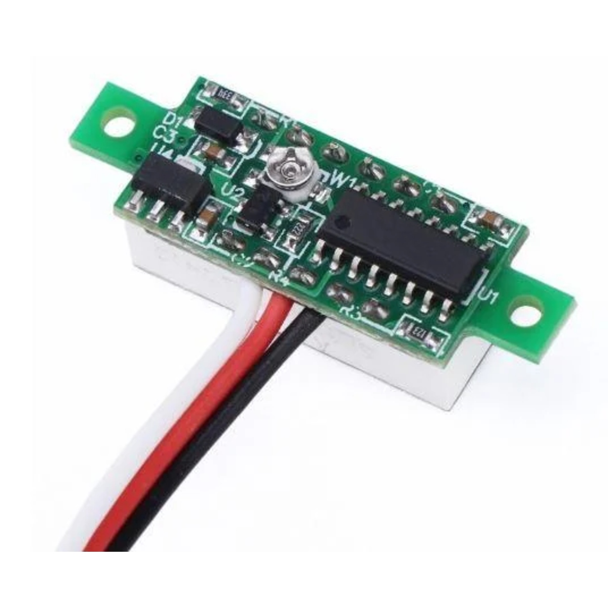 0.28 Inch Blue LED Mini DC Digital Voltmeter 0-100V (Three Wire Panel Mount Voltage Meter) image 2