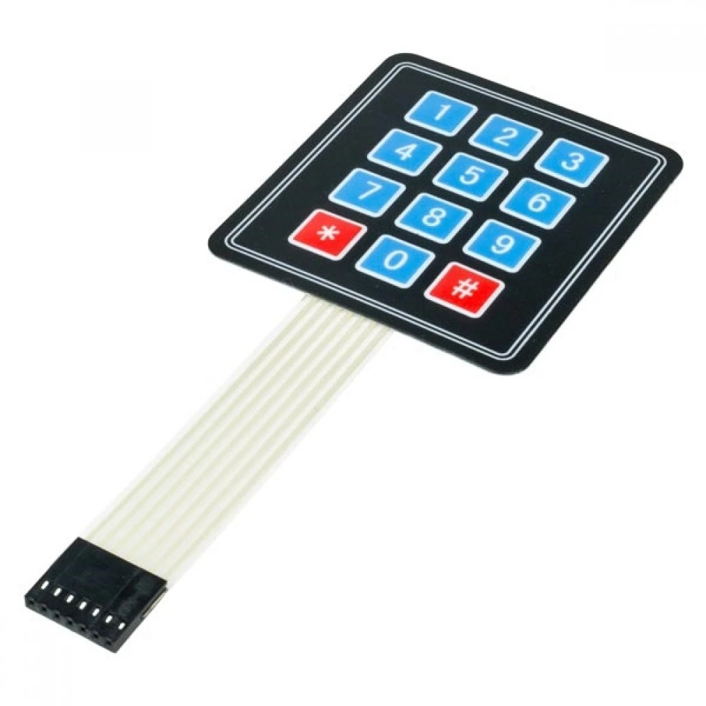 4x3 Matrix Membrane Keypad 12 Keys (12-Button Matrix Keyboard Module) image 1