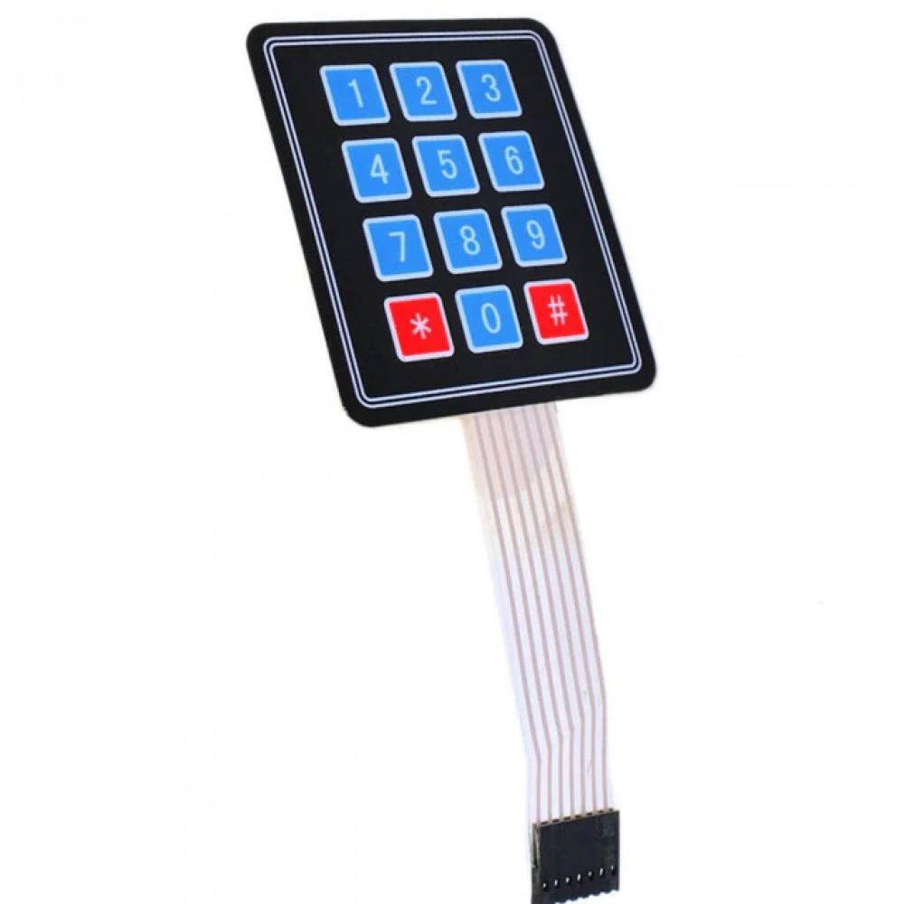 4x3 Matrix Membrane Keypad 12 Keys (12-Button Matrix Keyboard Module) image 2
