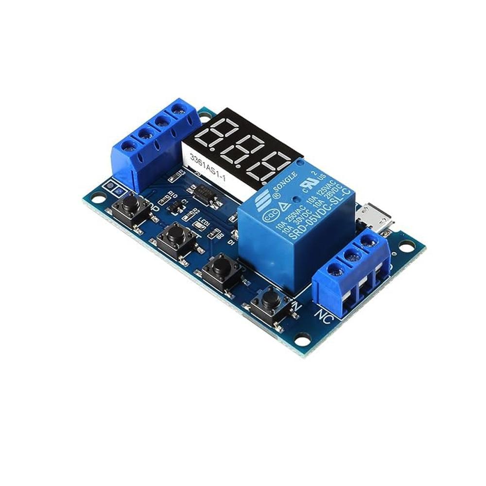 6-30V DC 1 Channel Digital Timer Relay Module Adjustable Cycle Delay Relay Switch image 1