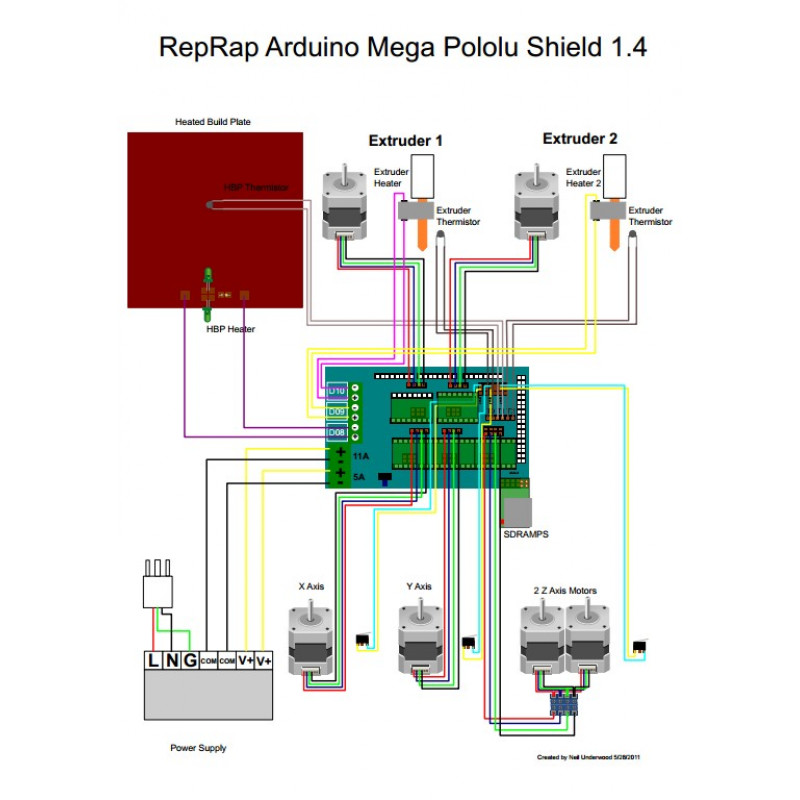 RAMPS 1.4 3D Printer Kit (Mega 2560 DRV8825 LCD MK2B) image 2