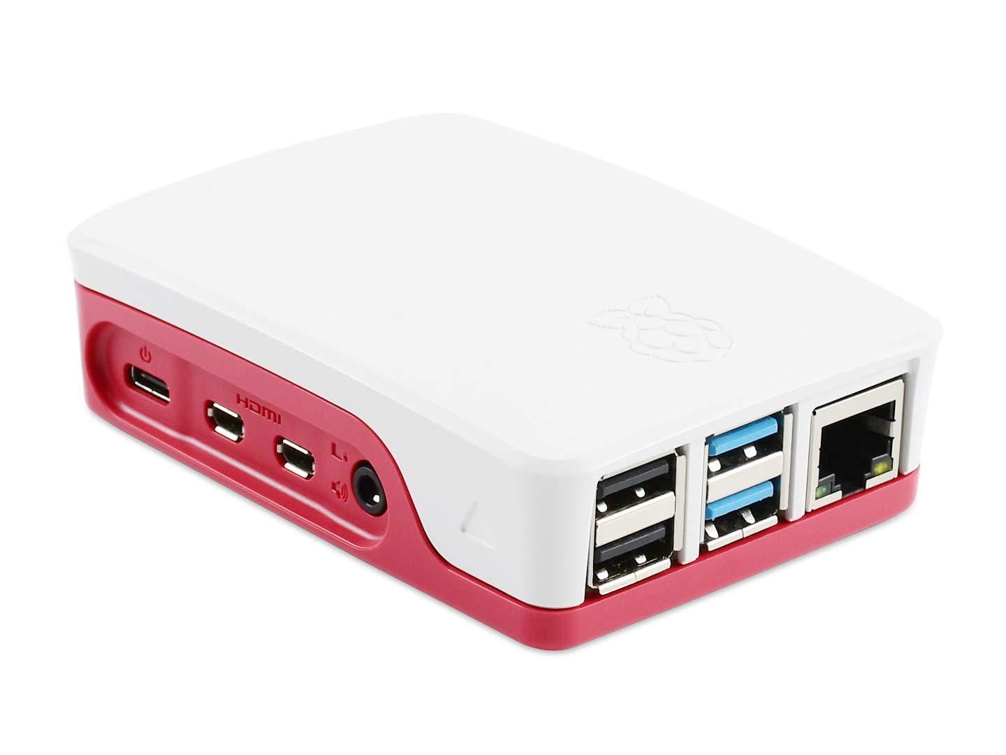 Raspberry Pi 4 Official Red & White Case (Official Raspberry Pi 4 Enclosure) image 1