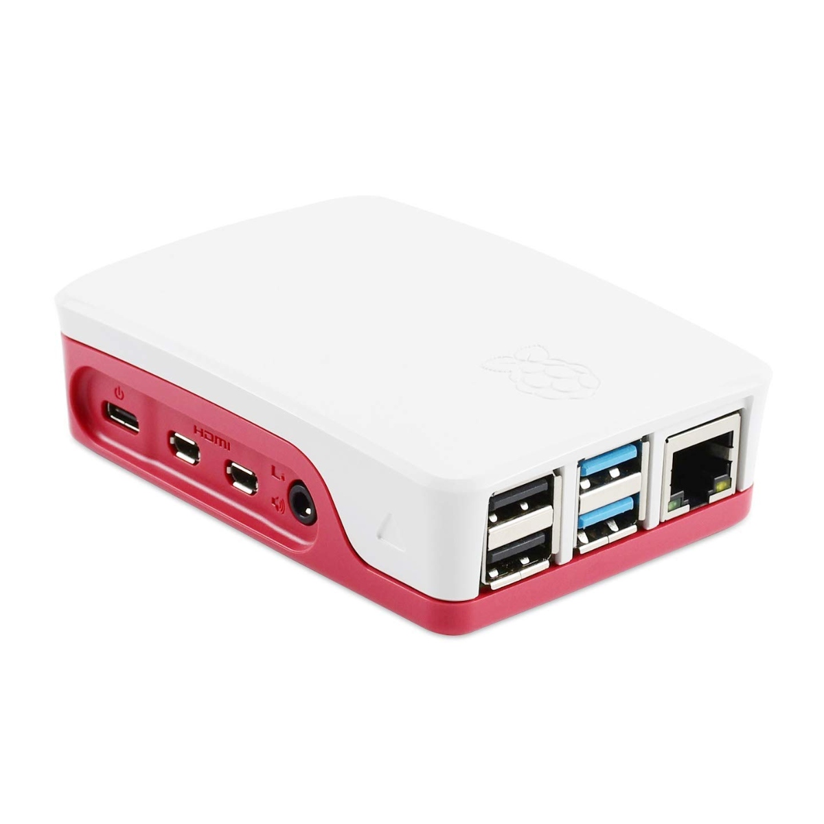 Raspberry Pi 4 Official Red & White Case (Official Raspberry Pi 4 Enclosure) image 1