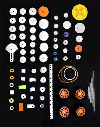 78 pcs Plasic motor gears DIY robot kit image 1