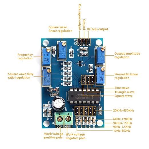 ICL8038 Sine, Triangular and Square Wave Signal Generator Module 10Hz-300kHz (Function Generator Module) image 6