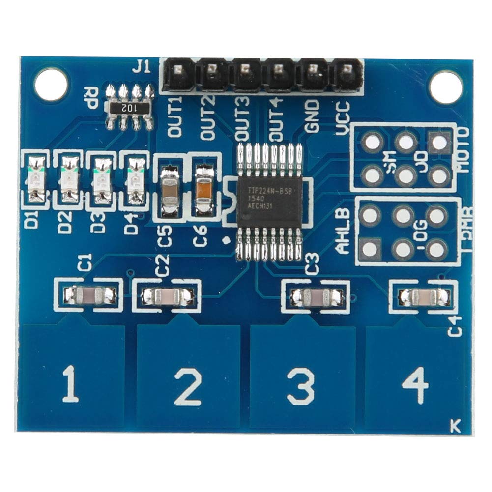 TTP224 4-Way Capacitive Touch Switch Module (TTP224 Touch Sensor Module) image 1