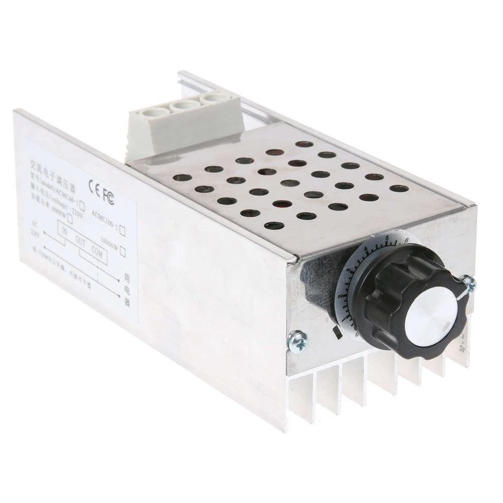 10000W SCR 110V/220V Voltage Regulator Motor Speed Controller Dimmer Thermostat Module (AC Power Controller) image 2
