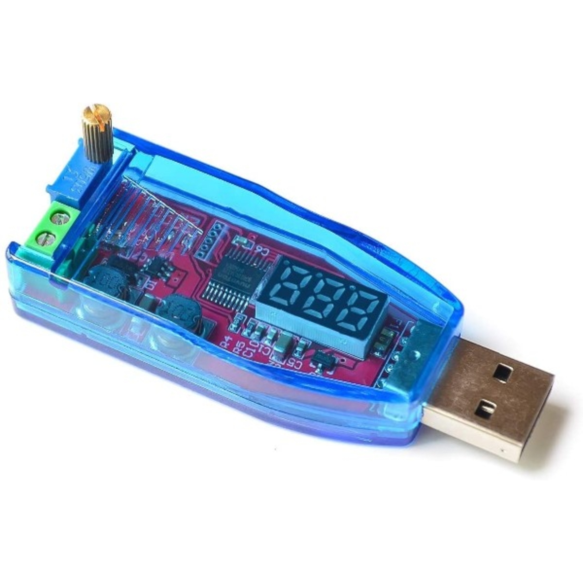 Digital Display DC DC USB Adjustable Buck Boost Power Supply Module (5V-32V Input 2A) image 1