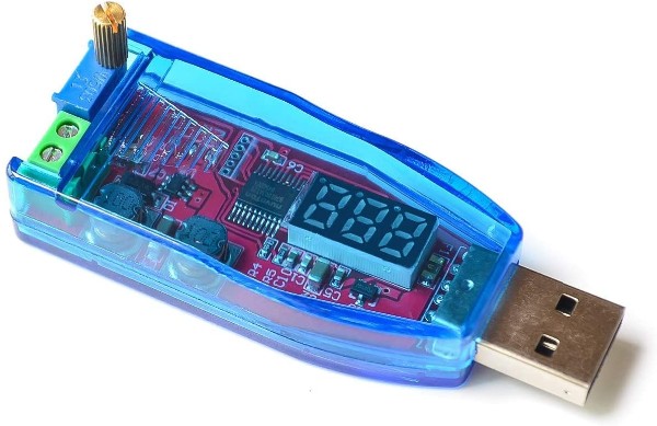 Digital Display DC-DC USB Adjustable Buck-Boost Power Supply Voltage Regulator Module 5V To 3.3V 9V 12V 24V DP LED image 1