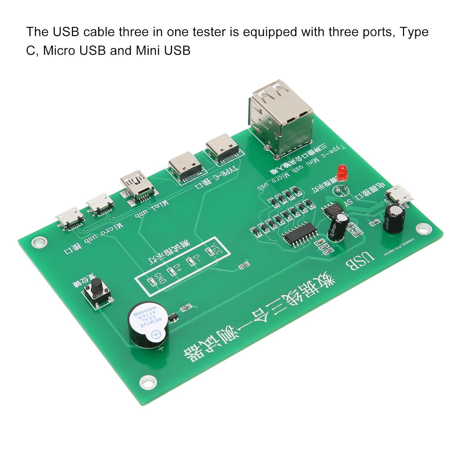 USB Cable Triad Tester 3-in-1 Data Wire Test Fixture (Type-C / Mini USB / Micro USB Cable Tester) image 6