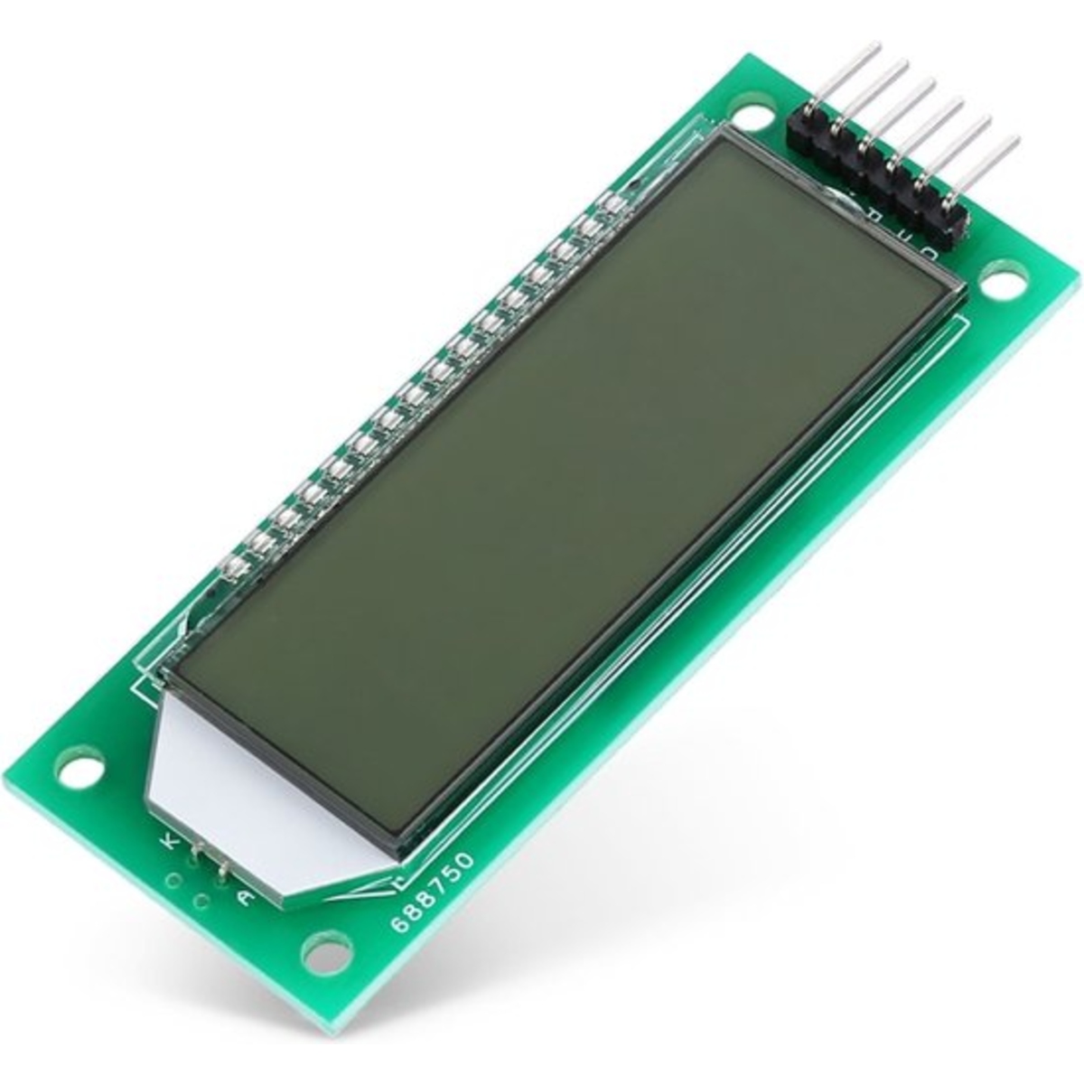 WG0101 2.4 Inch 6-Digit 7-Segment LCD Display Module With White Backlight (Numerical Display) image 1