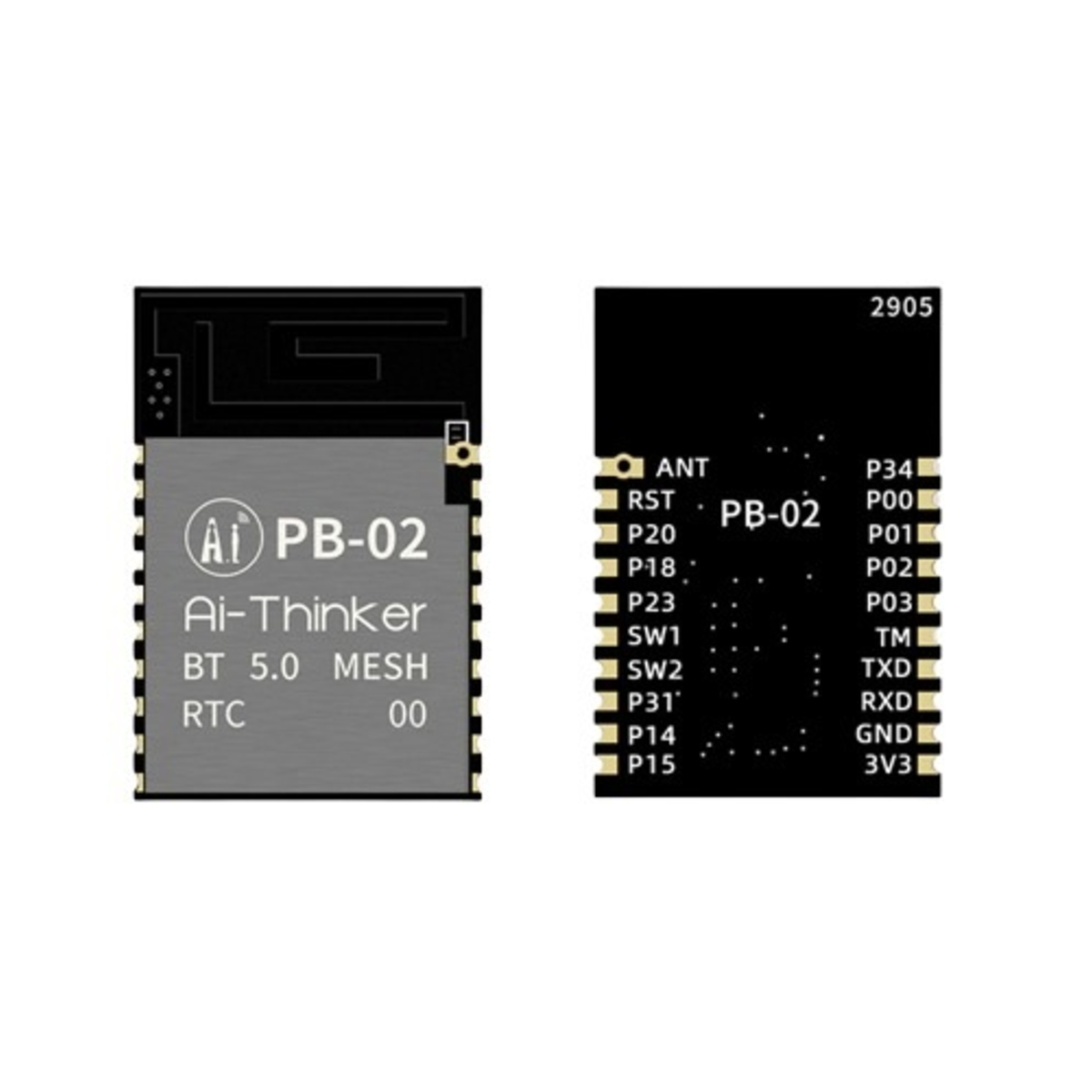 Ai-Thinker PB-02 Bluetooth 5.0 Low Power Module with AT Firmware, PHY6212 Chip and Mesh Networking (PB-02 BLE Module) image 1