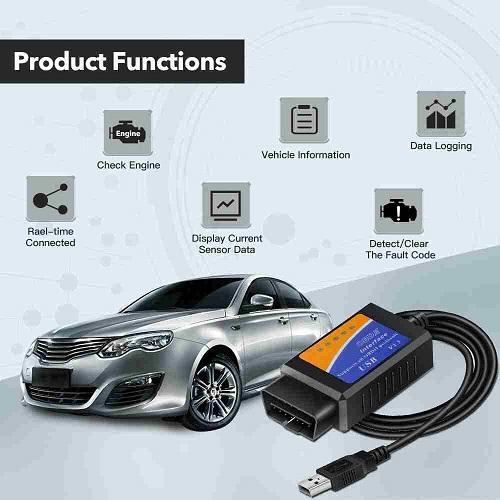 OBD2 ELM327 USB Cable Adapter V1.5 (Automotive Diagnostic Interface Tool) image 5