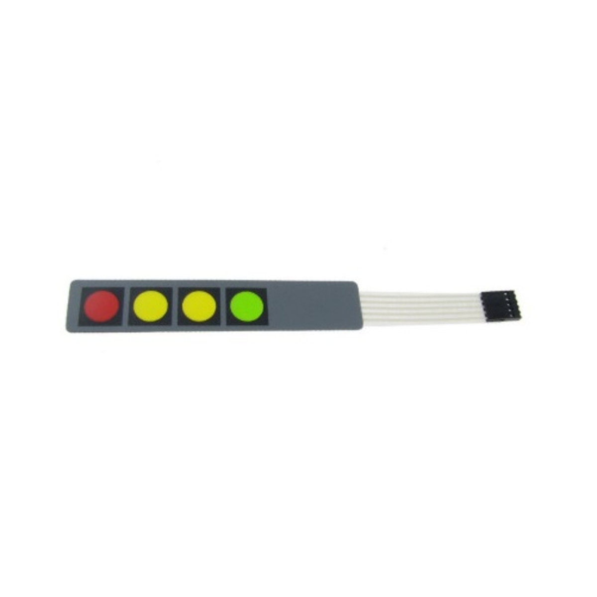 4 x 1 Key Matrix Membrane Switch Keypad 107 x 20 x 0.8mm (4 Button Flexible Keypad) image 2