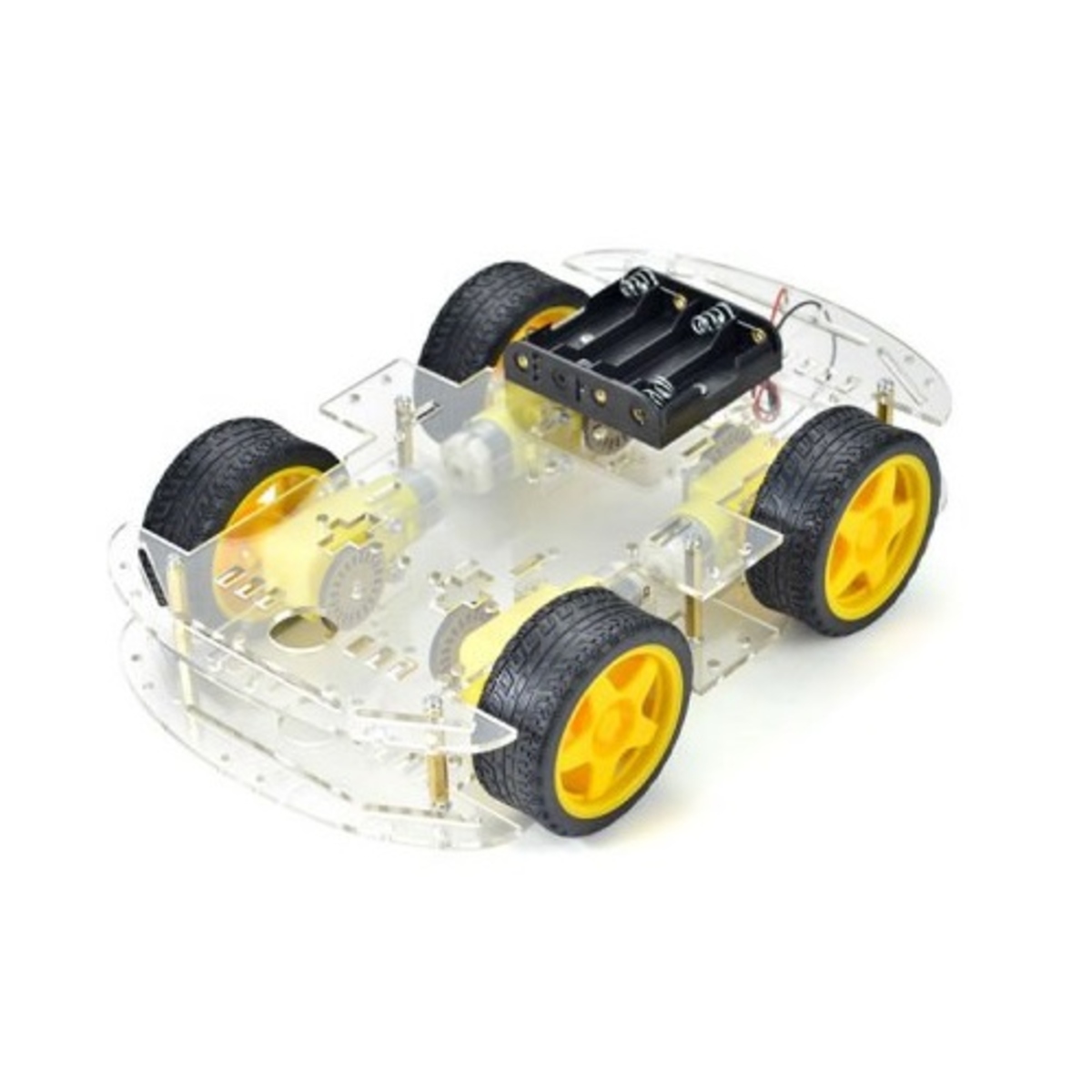 4 Wheel Smart Car Robot Chassis Kit (3V-6V DC 1:48 Gear Ratio) image 3