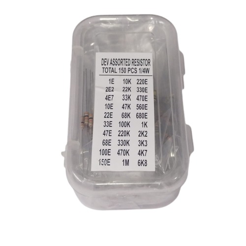 Mix Carbon Film 1/4 Watt Resistor Assorted Box 150 Pieces 30 Values image 1