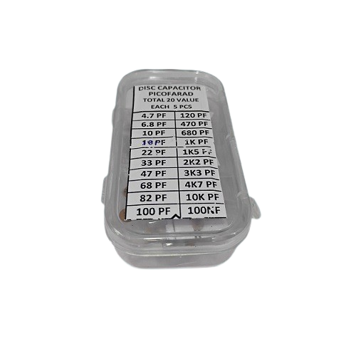 Mix Ceramic Capacitor Box 20 Values 5 Pieces Each 100 Pieces Total (Through Hole Capacitor Assortment) image 1