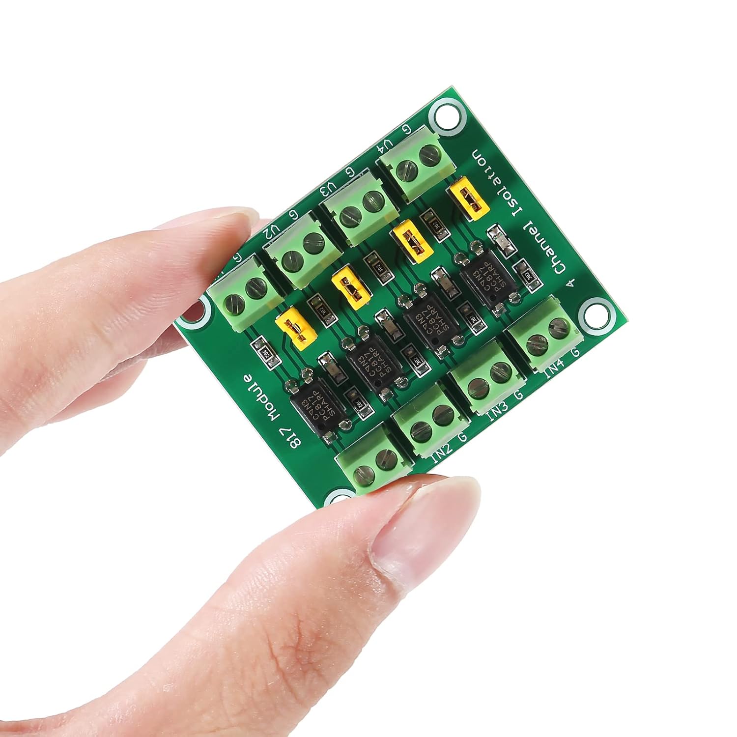 PC817 4 Channel Optocoupler Isolation Module High Voltage Signal Isolation Board (PC817 Optocoupler Module) image 2