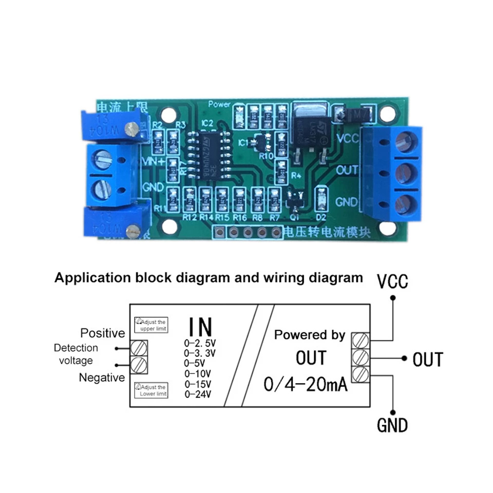 0-10V to 4-20mA Voltage to Current Module (Current Transmitter) image 3