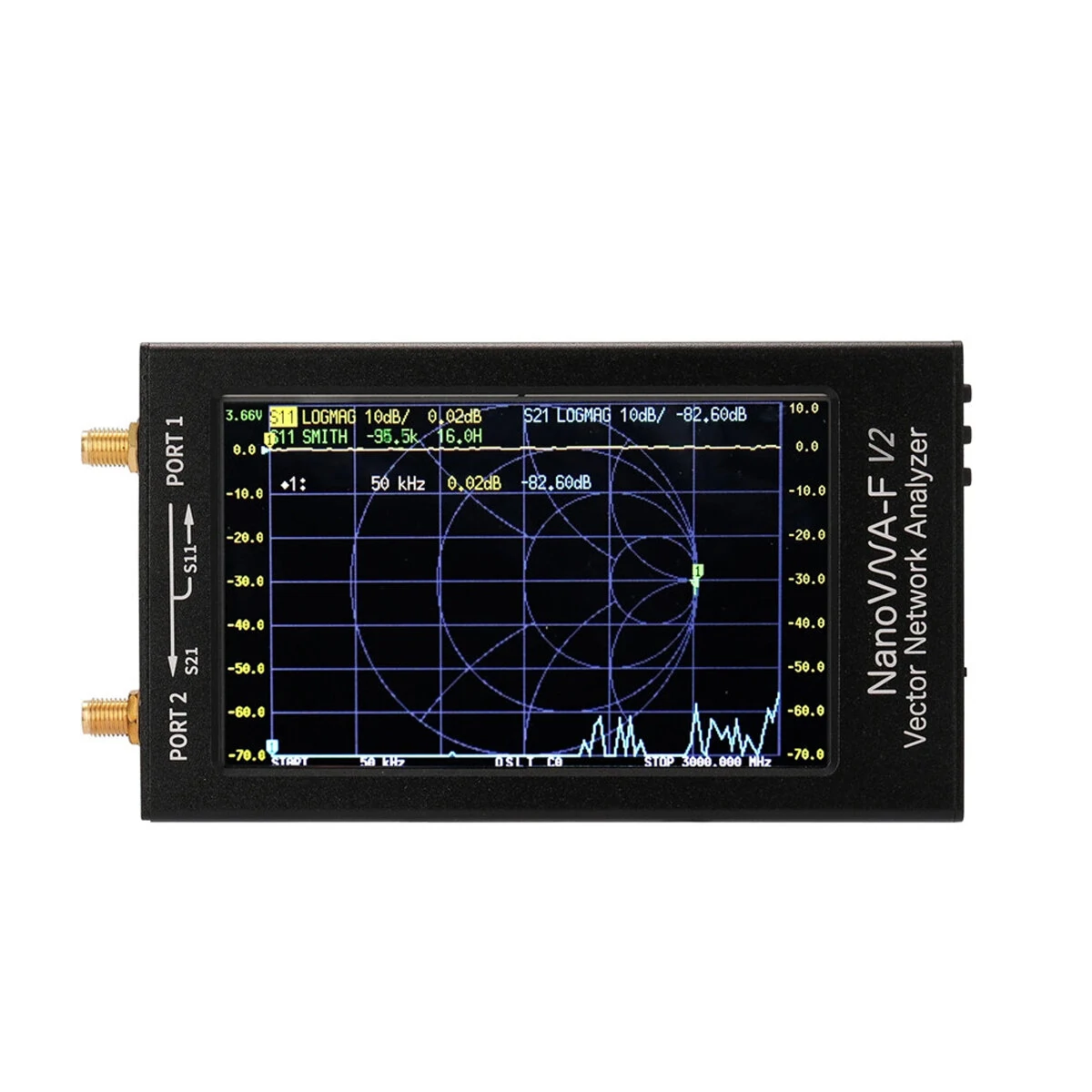 NanoVNA-F V2 50kHz-3GHz Vector Network Analyzer with 4.3 Inch IPS LCD Display (S-A-A-2 Antenna Analyzer) image 3