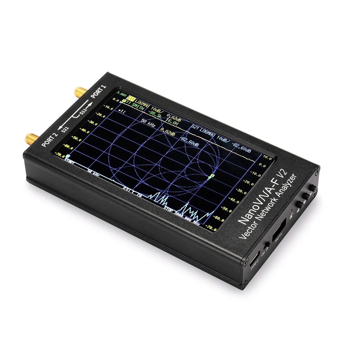 NanoVNA-F V2 50kHz-3GHz Vector Network Analyzer with 4.3 Inch IPS LCD Display (S-A-A-2 Antenna Analyzer) image 5