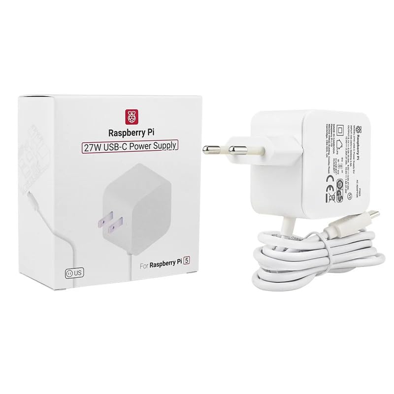Raspberry Pi 5 Official Original 27W USB-C Power Adapter 5.1V 5A (Raspberry Pi 5 Power Supply) image 1