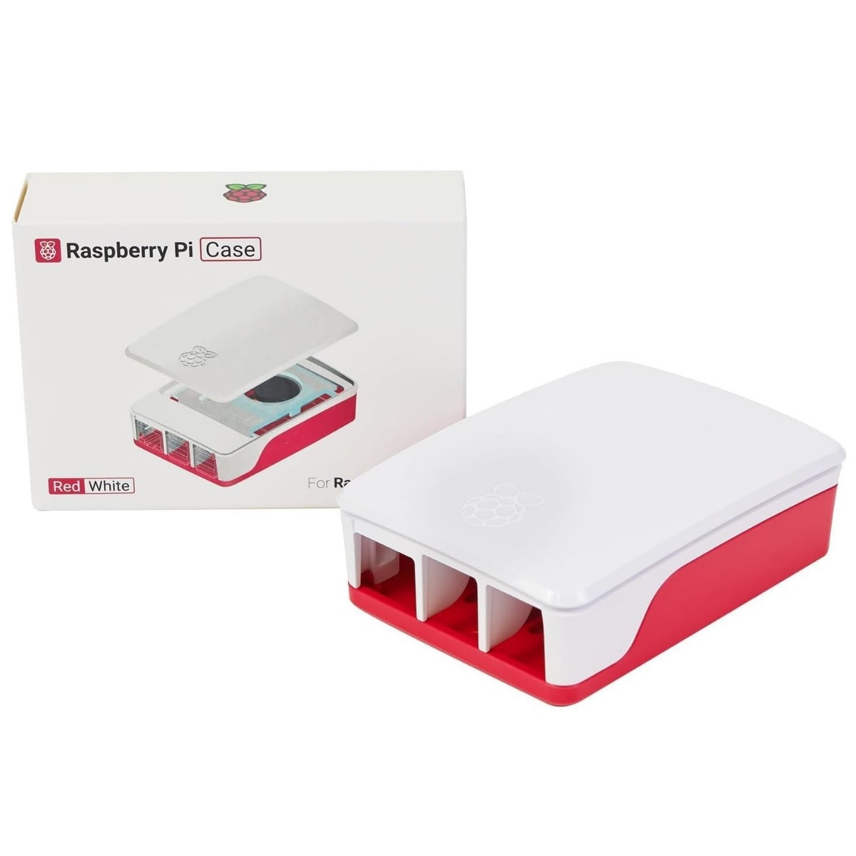 Official Raspberry Pi 5 Case with Active Cooling Fan (Red & White Protective Enclosure) image 2