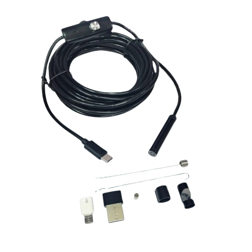 8mm Endoscope Type C Camera With 6 LED 5m Hard Cable image 1