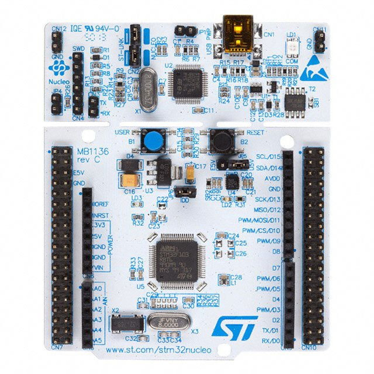 NUCLEO-F103RB Development Board STM32F103RBT6 MCU On Board Debugger Arduino Uno And Morpho Connectivity image 1
