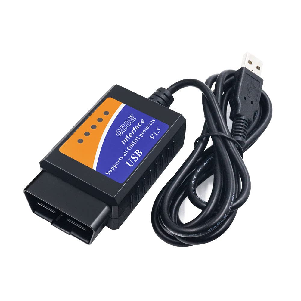 OBD2 Male to USB Male Adapter (Vehicle Diagnostic Interface) image 1